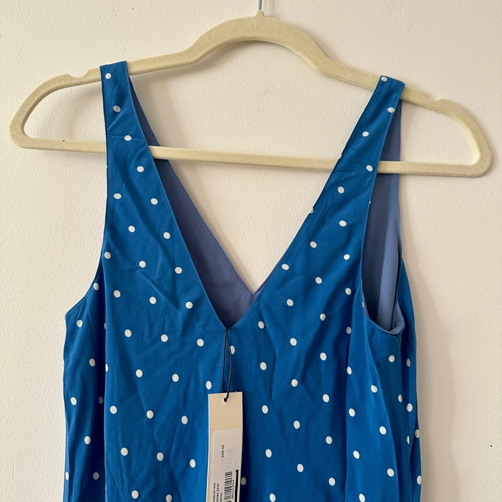 Alex Mill Blue Polka Dot Midi Dress - Picture 4 of 6